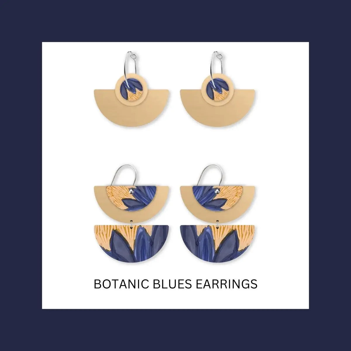 Botanic Blues Retro Earrings Set Kirsten Katz