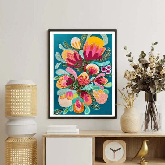 Botany Blooms Modern Wall Art Print Kirsten Katz