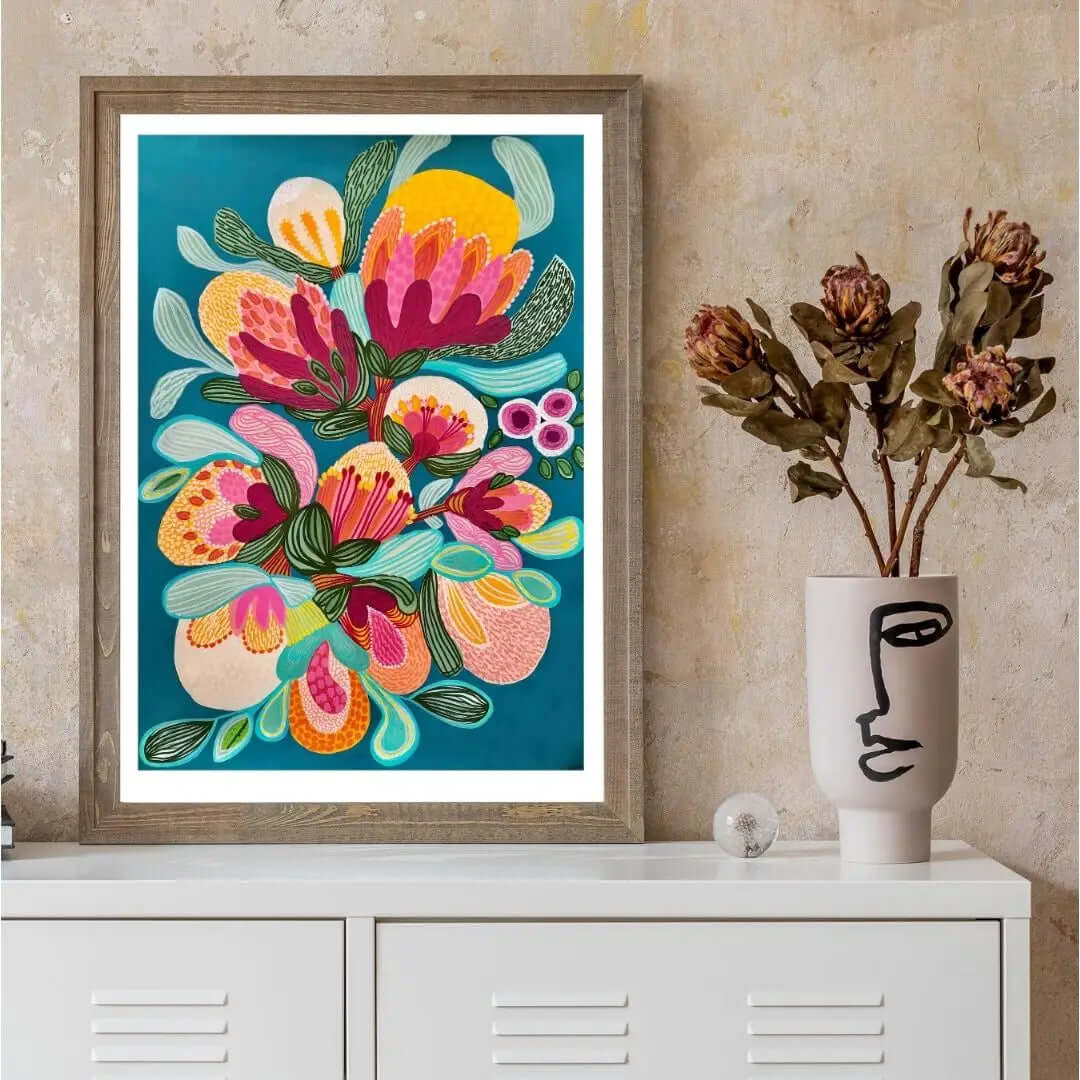 Botany Blooms Modern Wall Art Print Kirsten Katz