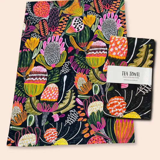 Bush Banksia Tea Towel Kirsten Katz