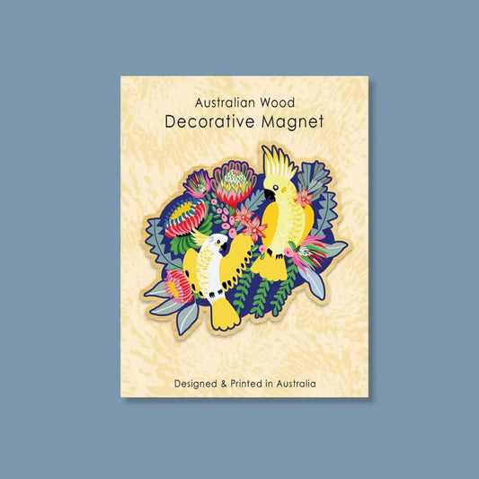 Cockatoos Magnet & Card Set Kirsten Katz