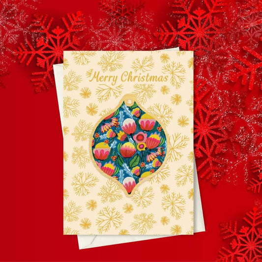 Colour Pop Flowers Australian Christmas Card & Bauble Kirsten Katz