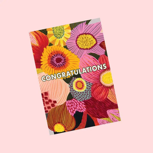 Congratulations Card – Protea Flowers |Australian Made Kirsten Katz