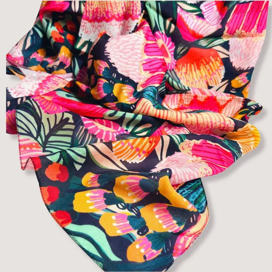 Flowers of Oz Silk Scarf Kirsten Katz