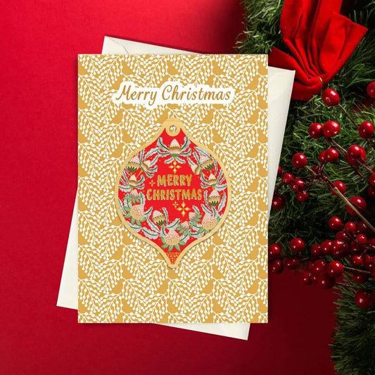 Merry Christmas Card & Wooden Ornament Kirsten Katz