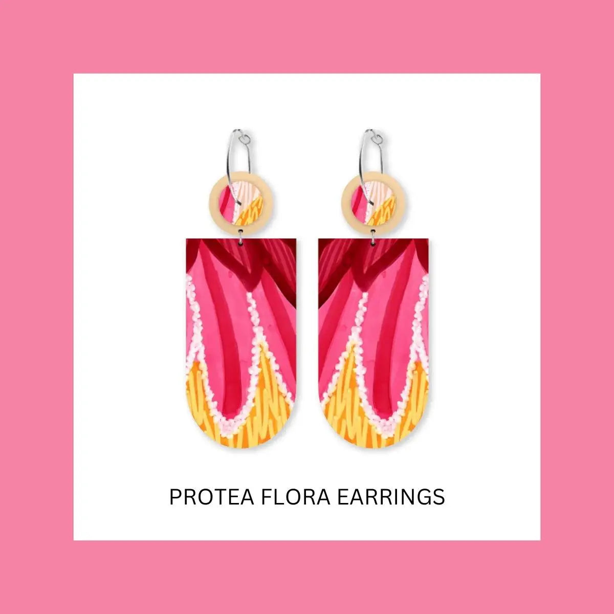 Protea Flora Arch Hoop Earrings Kirsten Katz