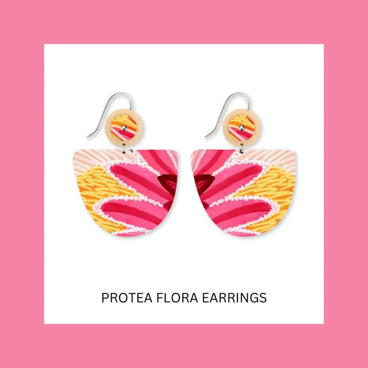 Protea Flora Organic Bell Drop Earrings Kirsten Katz