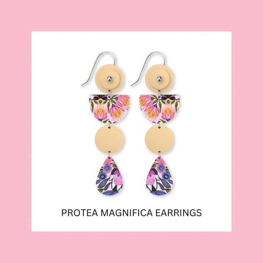 Protea Magnifica Modern Chandelier Drop Earrings Kirsten Katz