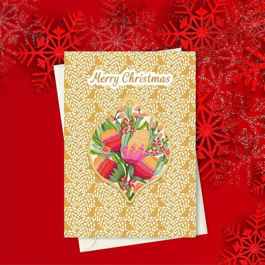 Protea & Gum Flowers Christmas Ornament Kirsten Katz