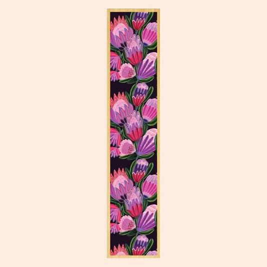 Purple Proteas | Wooden Botanical Bookmark Kirsten Katz