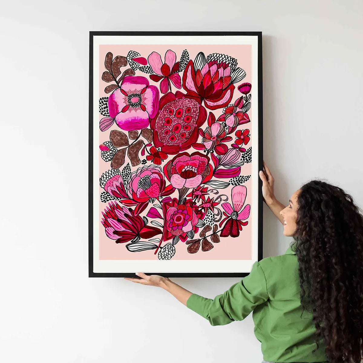 Rosa Botanica Modern Wall Art Print Kirsten Katz