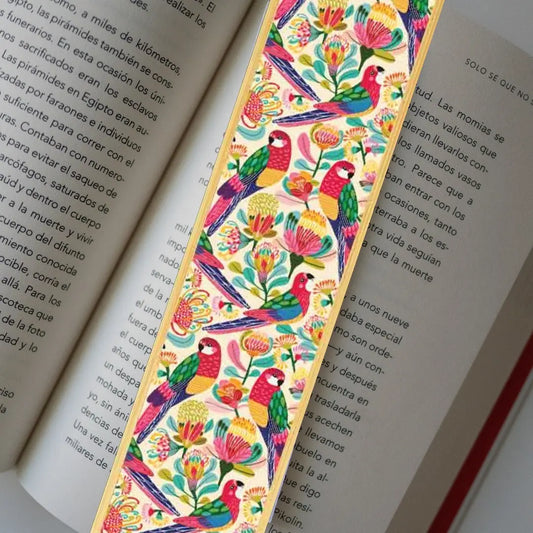 Rosella Flock Australian Wooden Bookmark Kirsten Katz
