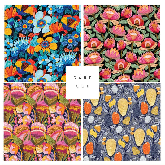 Set of 4 Greeting Cards – Cornflowers Kirsten Katz