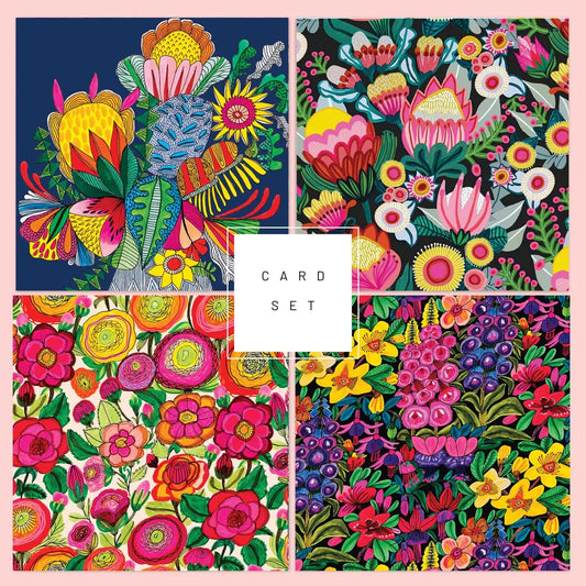 Set of 4 Greeting Cards – Wild Things Kirsten Katz