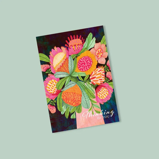 Thinking of You Card – Big Blooms Kirsten Katz