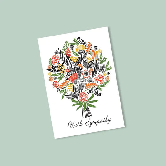 With Sympathy Card – Native Flowers Bouquet Kirsten Katz