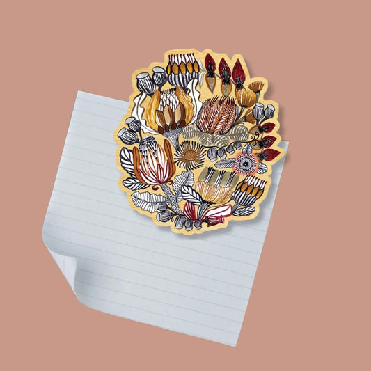 Wooden Fridge Magnet - Australian Natural Native Flora Kirsten Katz