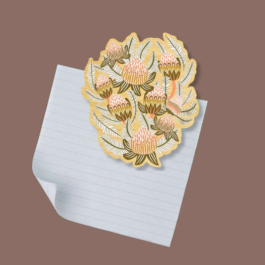 Wooden Fridge Magnet - Bush Toned Proteas Kirsten Katz