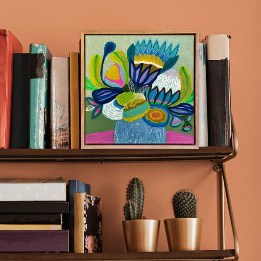 Bright Side Blooms – Mini Original Painting | Botanical Collection