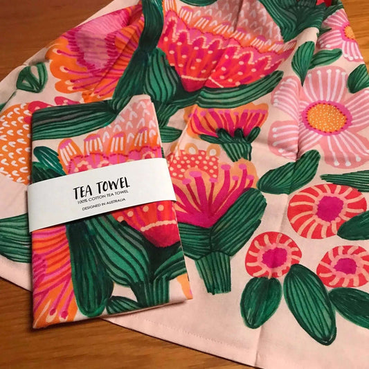 Desert Flowers Tea Towel Kirsten Katz