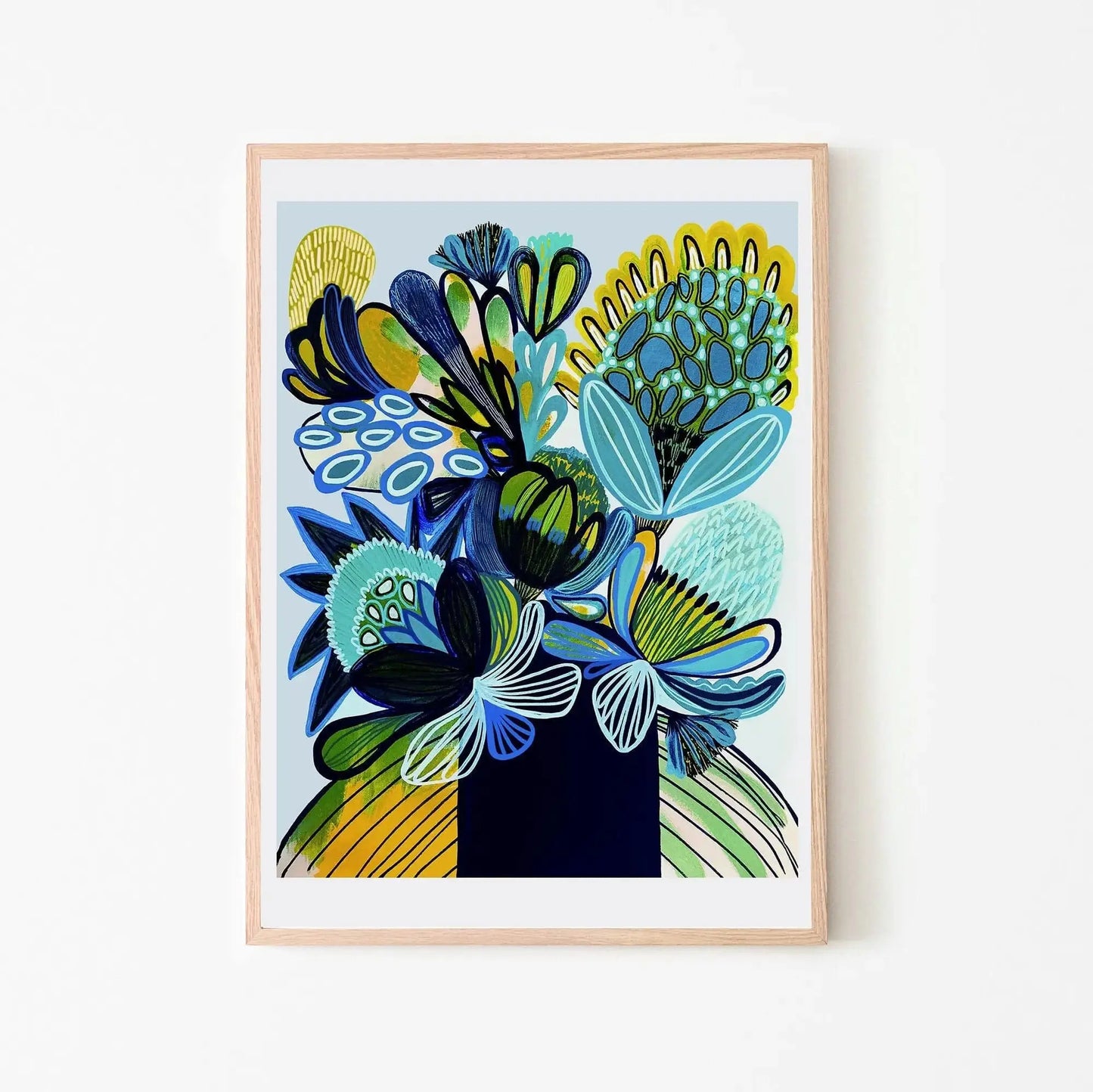 Blue Botanica Wall Art Set Kirsten Katz