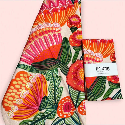 Aussie Natives Tea Towel - Kirsten Katz