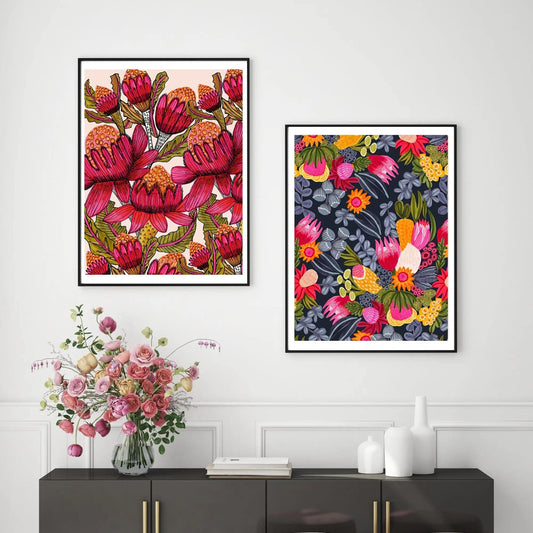 Australian Flora Botanical Wall Art Print Set - Kirsten Katz