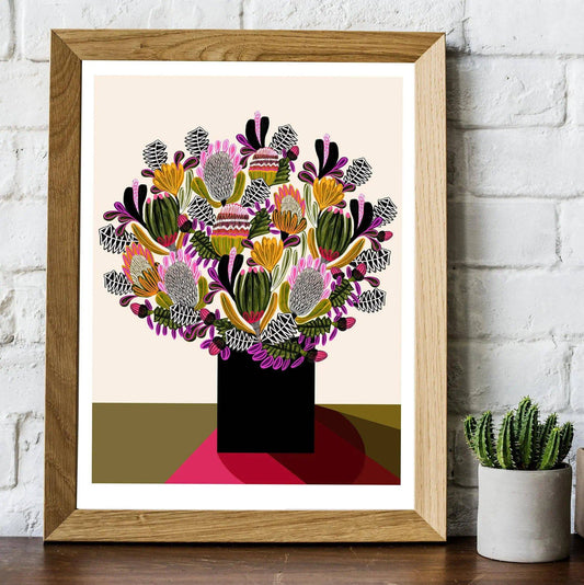 Australian Flowers Botanical Wall Art Print - Kirsten Katz