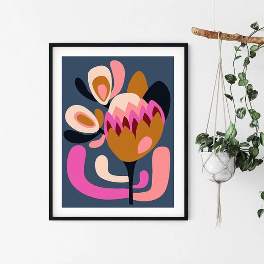 Big Protea Modern Wall Art Print Kirsten Katz