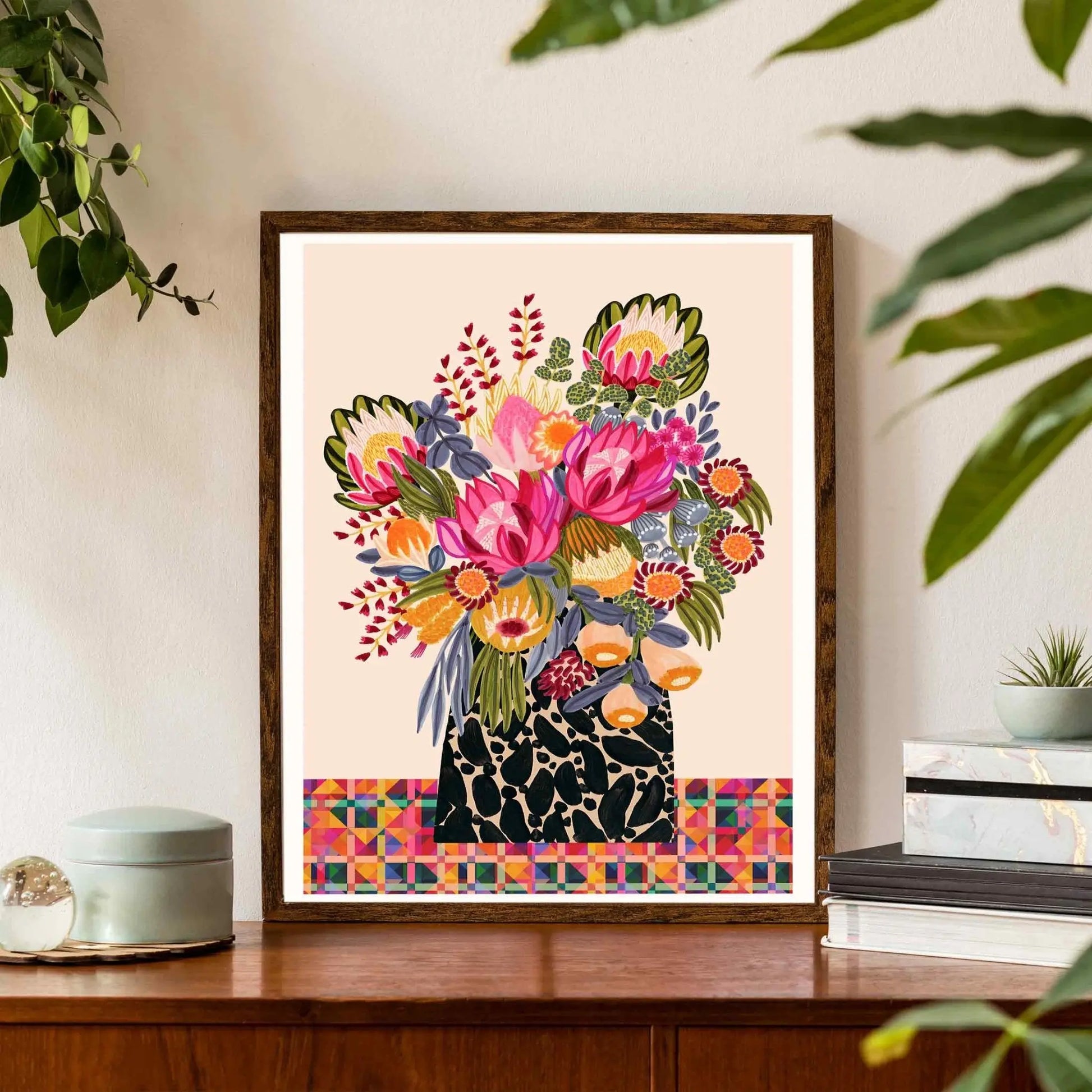 Birthday Bouquet Australian Wall Art Print - Kirsten Katz