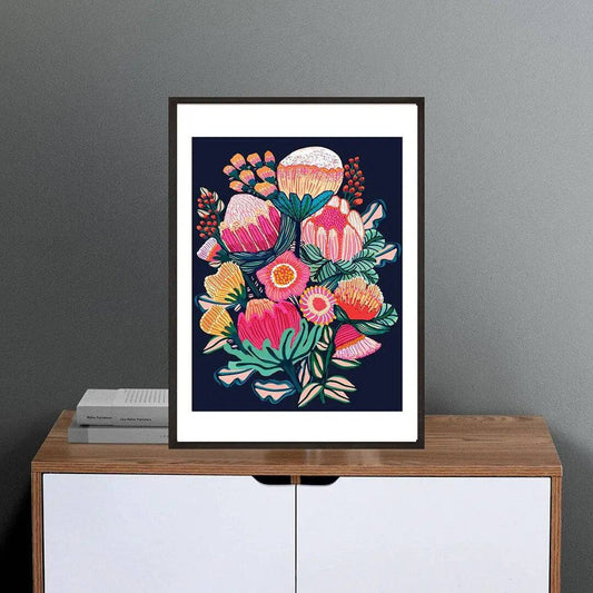 Bouquet of Oz Midnight Wall Art Print Kirsten Katz