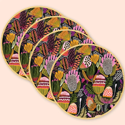 Bush Banksia Australian Wooden Coasters - Kirsten Katz