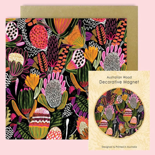 Bush Banksia Magnet & Card Gift Set - Kirsten Katz