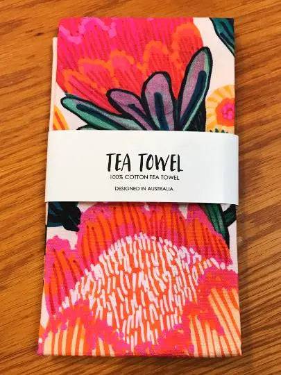 Bush Bounty Floral Tea Towel Kirsten Katz