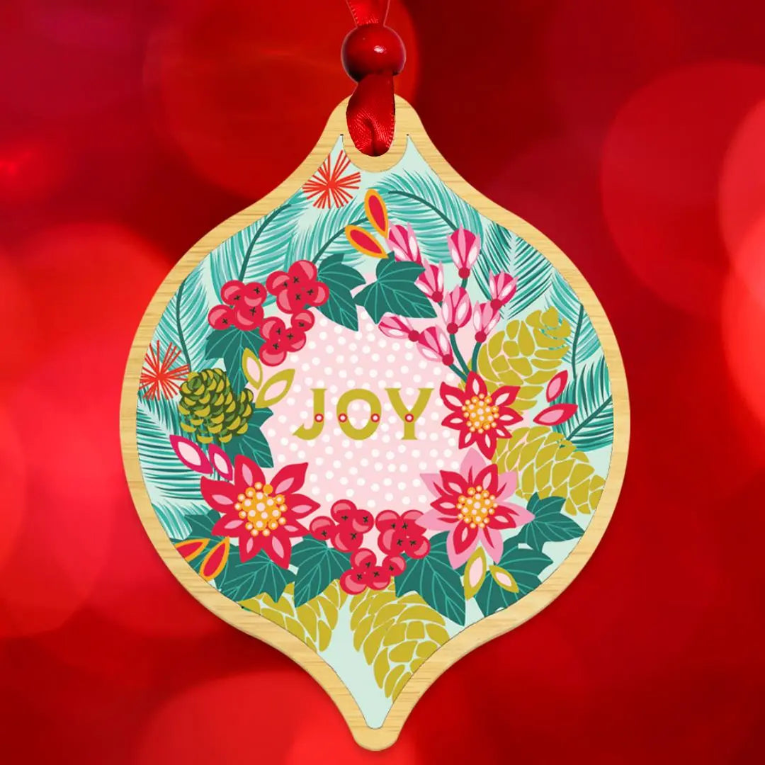 Christmas Card with Joy Bauble Kirsten Katz