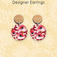Colourful Poppies Wooden Earrings - Kirsten Katz