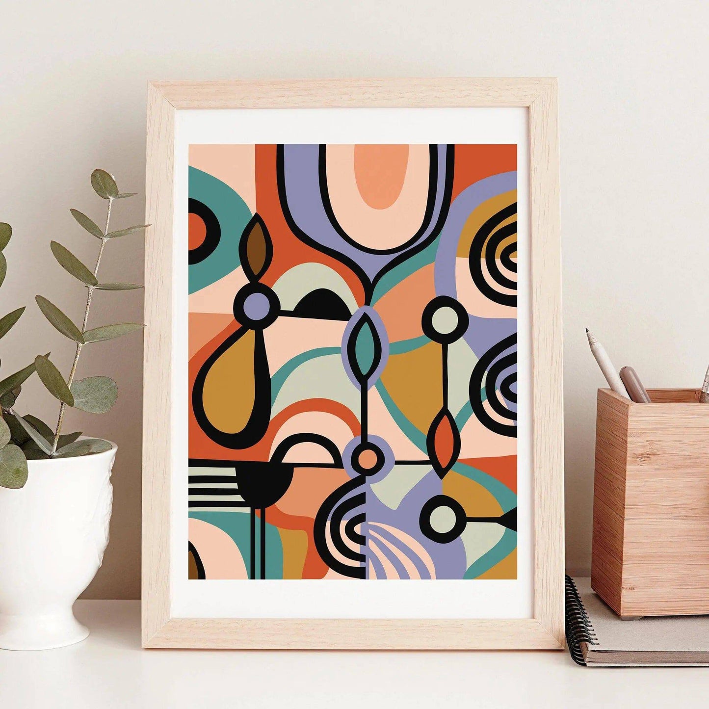 Encounters Modern Abstract Wall Art Print Kirsten Katz