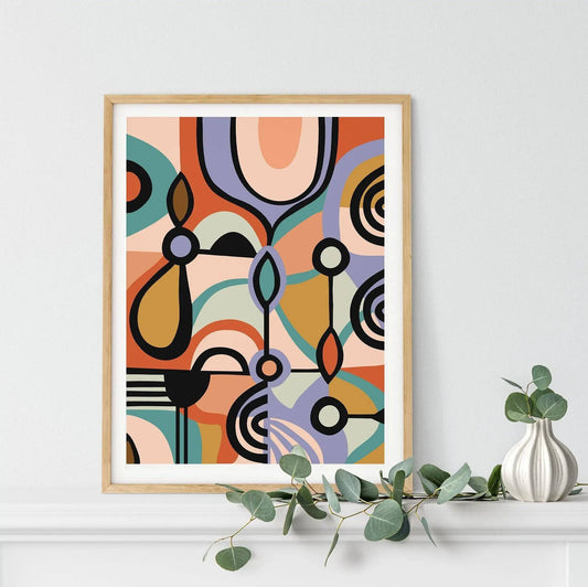 Encounters Modern Abstract Wall Art Print Kirsten Katz
