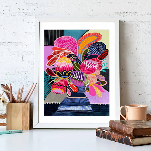 Floral Fiesta Colour Pop Wall Art Kirsten Katz