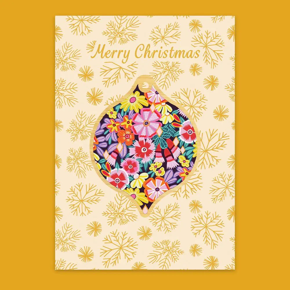 Flower Power Bauble & Christmas Card Kirsten Katz