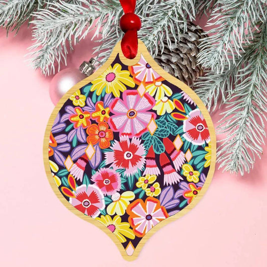 Flower Power Christmas Bauble Kirsten Katz