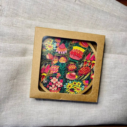 Grevillea Garden Coaster & Napkin Set - Kirsten Katz
