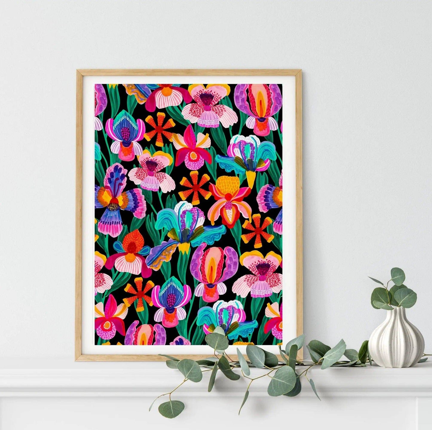 Irises & Orchids Fine Art Print Kirsten Katz