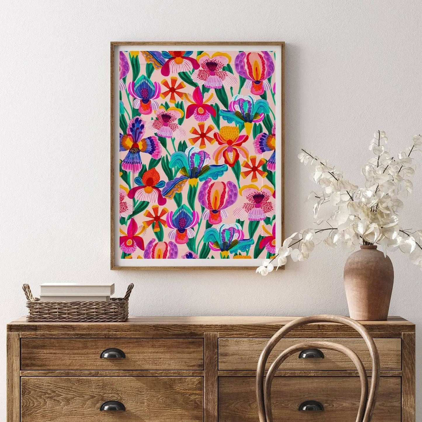 Irises & Orchids Wall Art Print Kirsten Katz