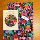 Irises & Pansies Tea Towel & Wooden Fridge Magnet Gift Set - Kirsten Katz