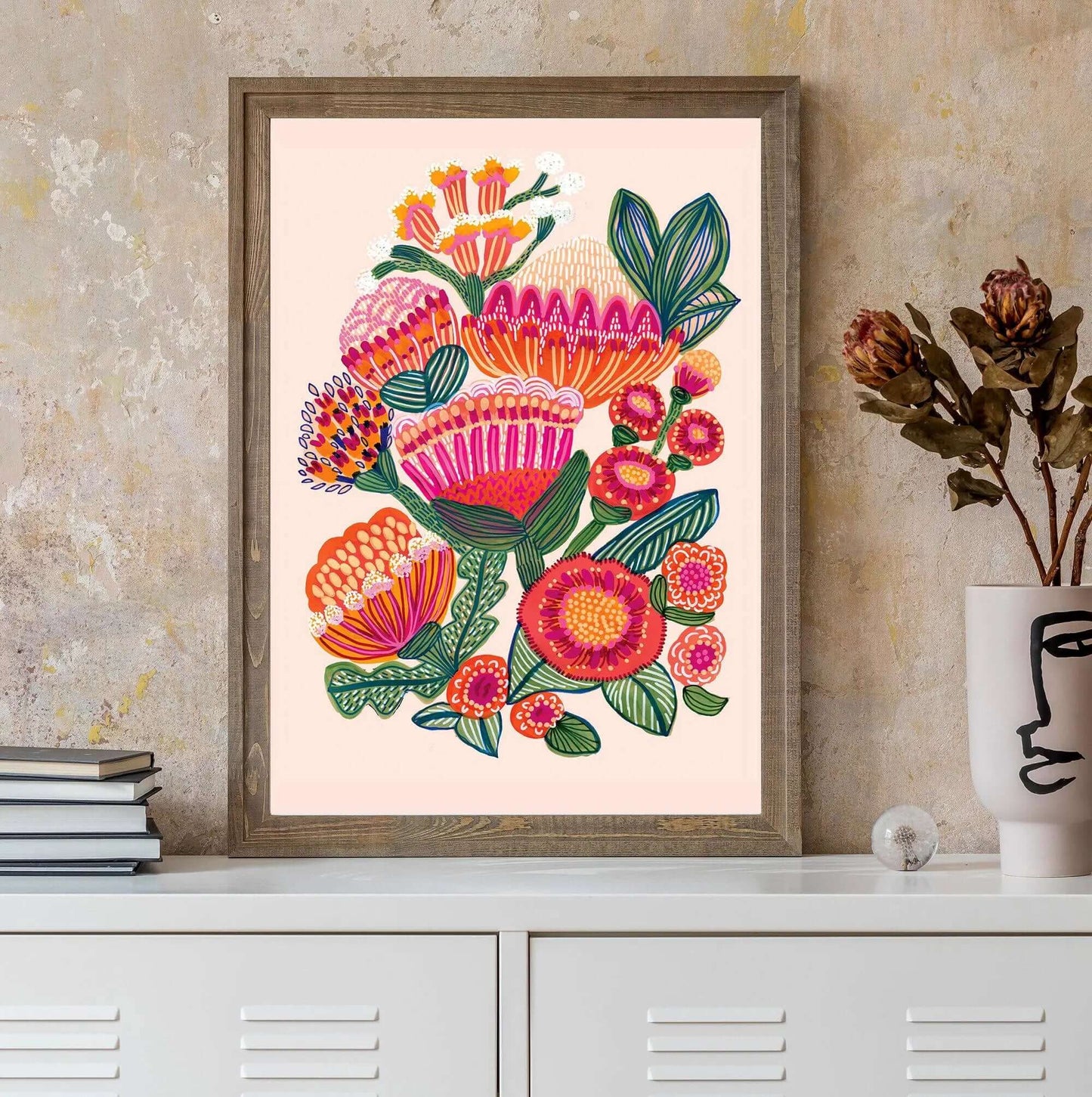 Modern desert flora art print by Kirsten Katz