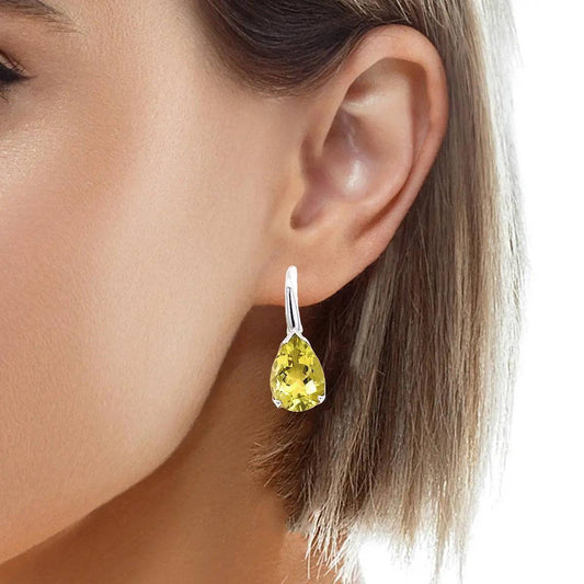 Lemon Quartz Sterling Silver Earrings Kirsten Katz