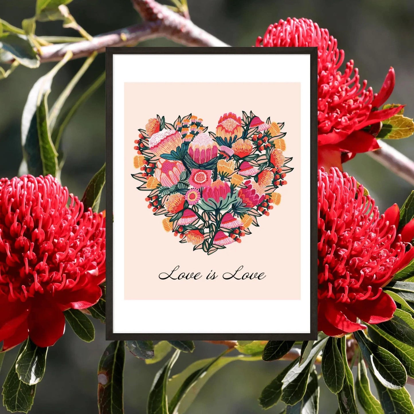 Love is Love Botanical Art Print Kirsten Katz
