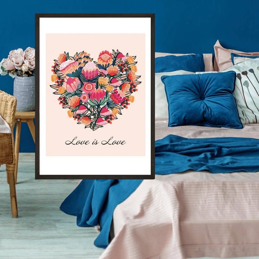 Love is Love Botanical Art Print Kirsten Katz
