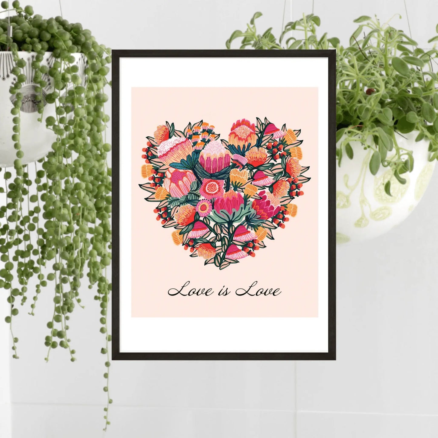 Love is Love Botanical Art Print Kirsten Katz